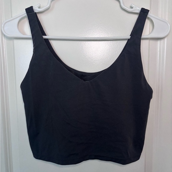 aerie Tops - Aerie Offline Cropped Women's Dark Grey Tank Top with built in bra